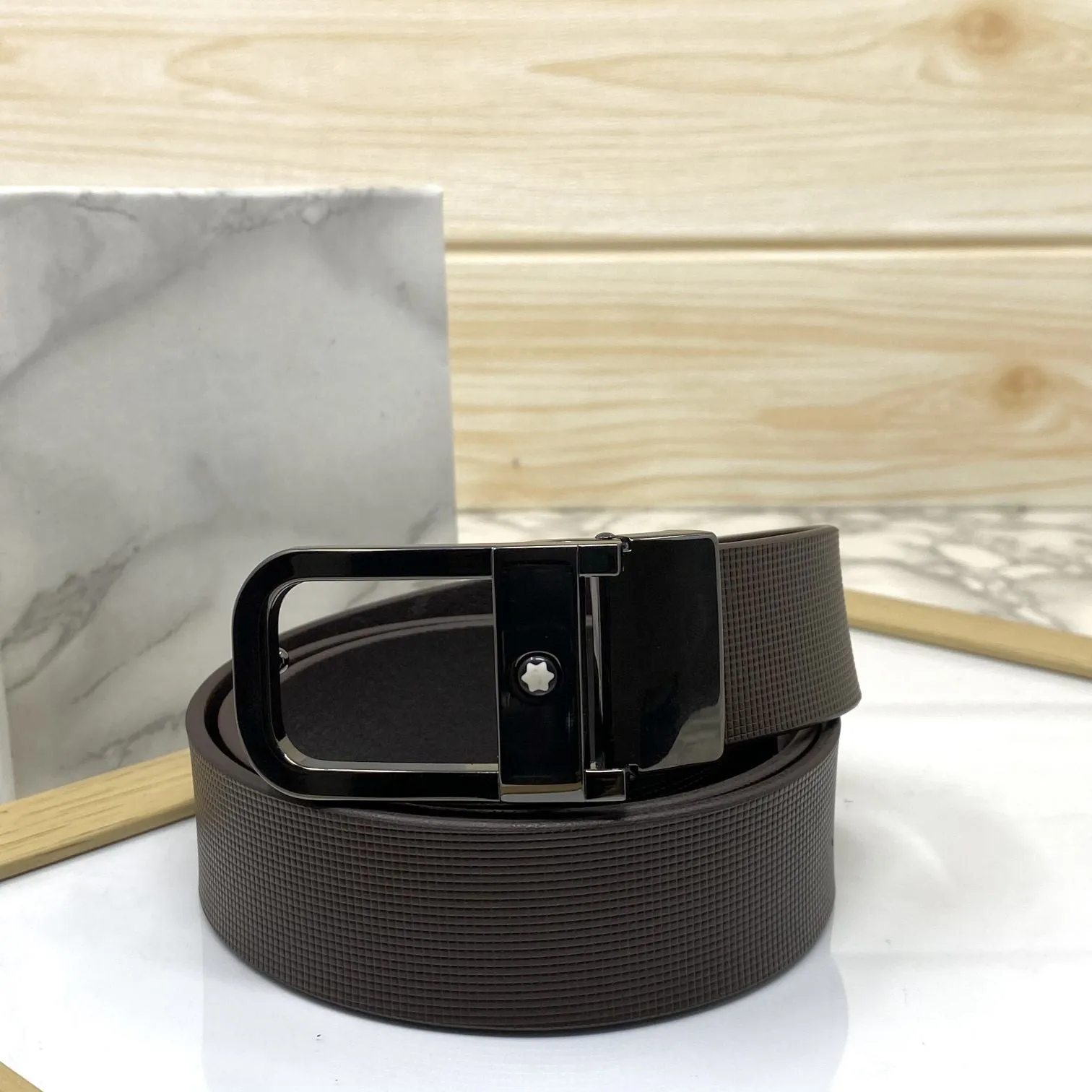 Casual U-Shape Leather Strap Belt For Men-JonasParamount