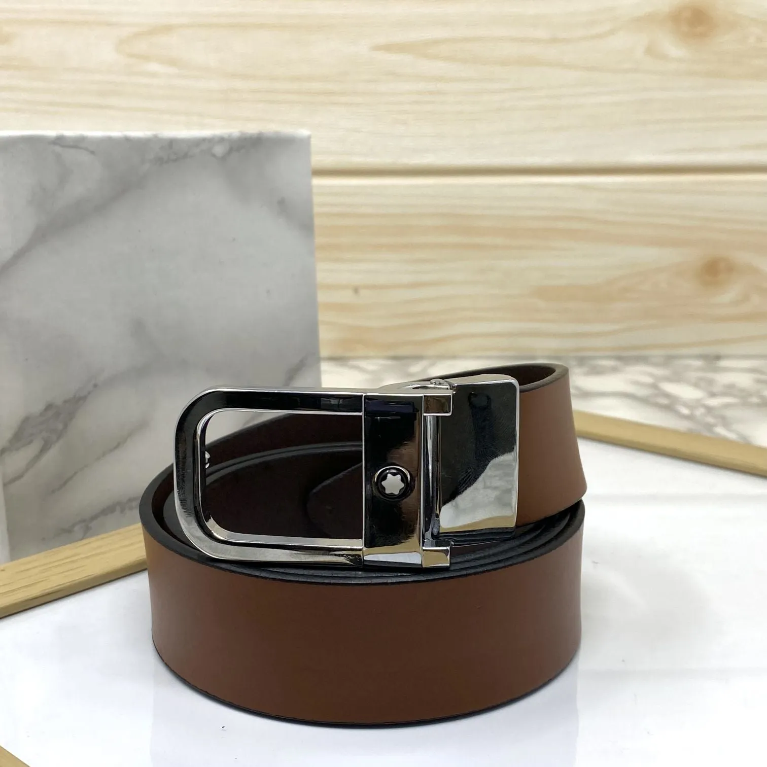 Casual U-Shape Leather Strap Belt For Men-JonasParamount