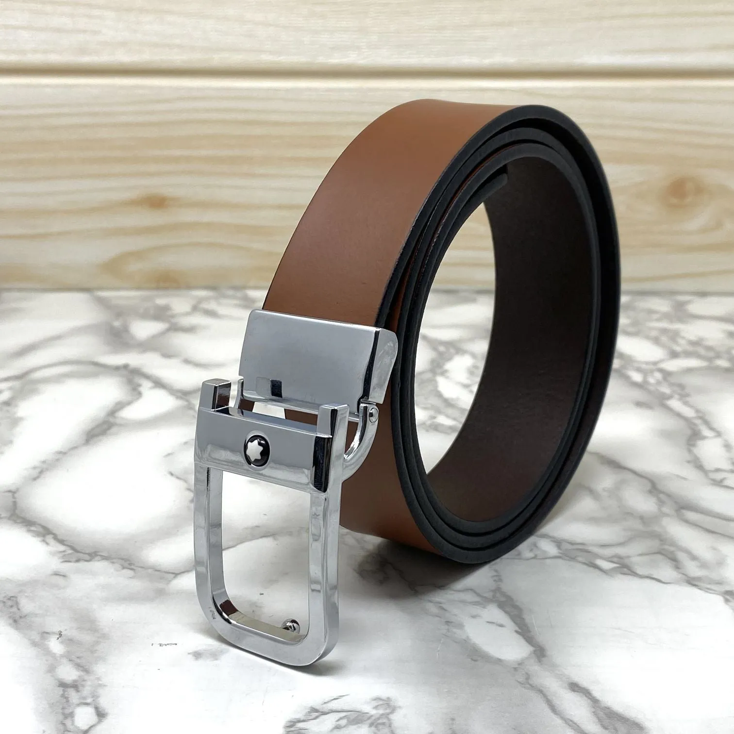 Casual U-Shape Leather Strap Belt For Men-JonasParamount