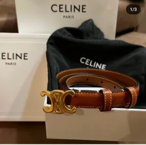 Celine Brand Premium Series Brown Belt With Brand Box