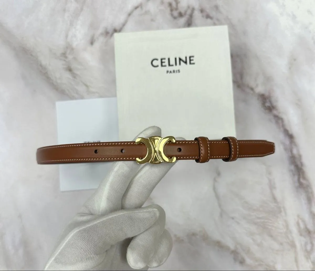 Celine Brand Premium Series Brown Belt With Brand Box