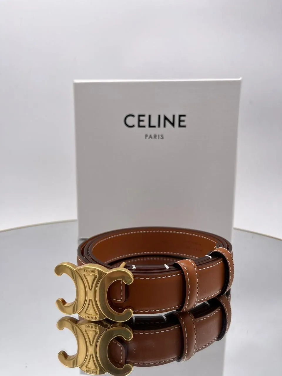 Celine Brand Premium Series Brown Belt With Brand Box