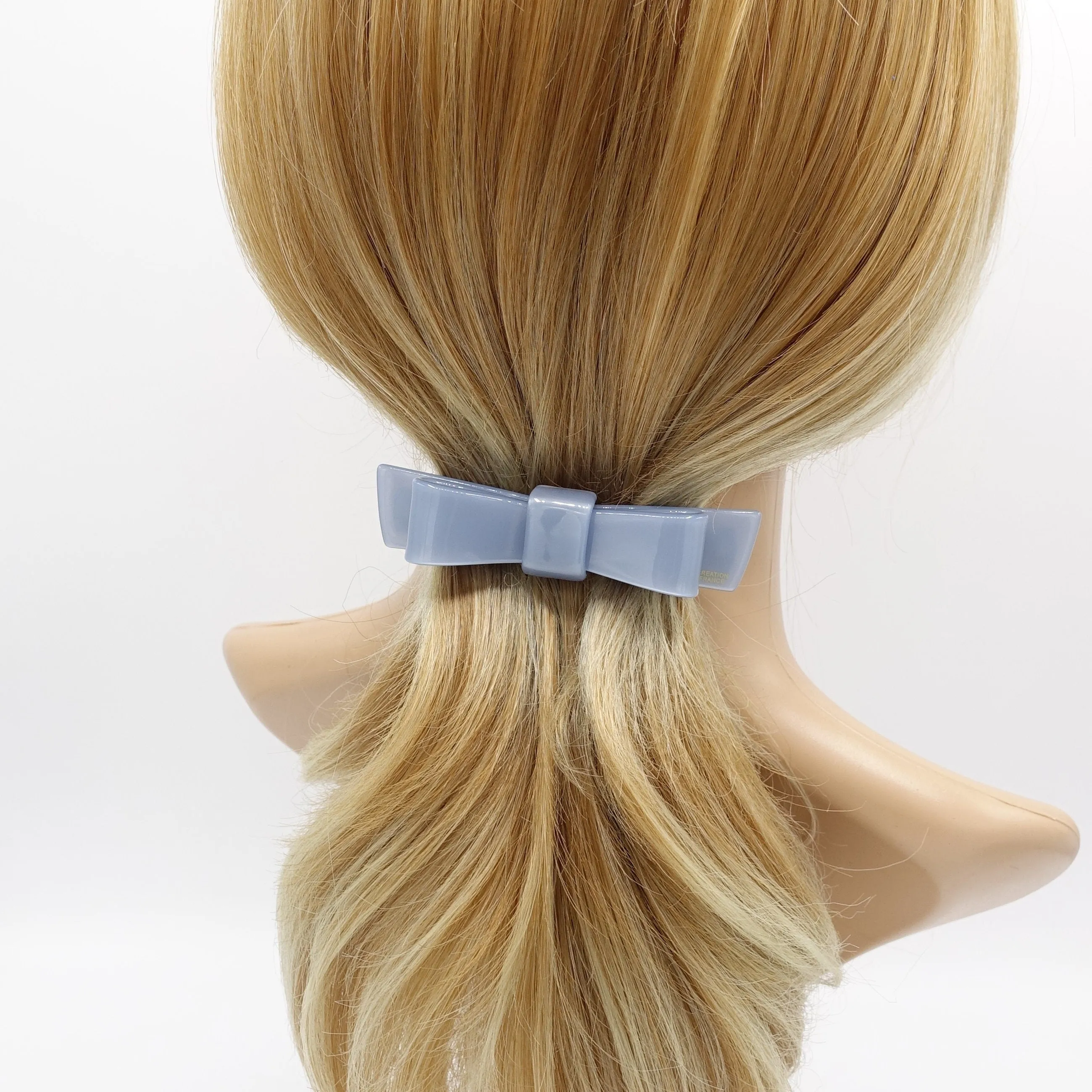 cellulose acetate bow hair barrette