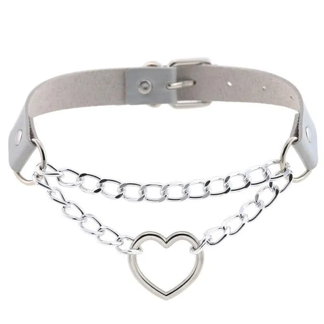 Chained Valentine Choker (15 Colors)