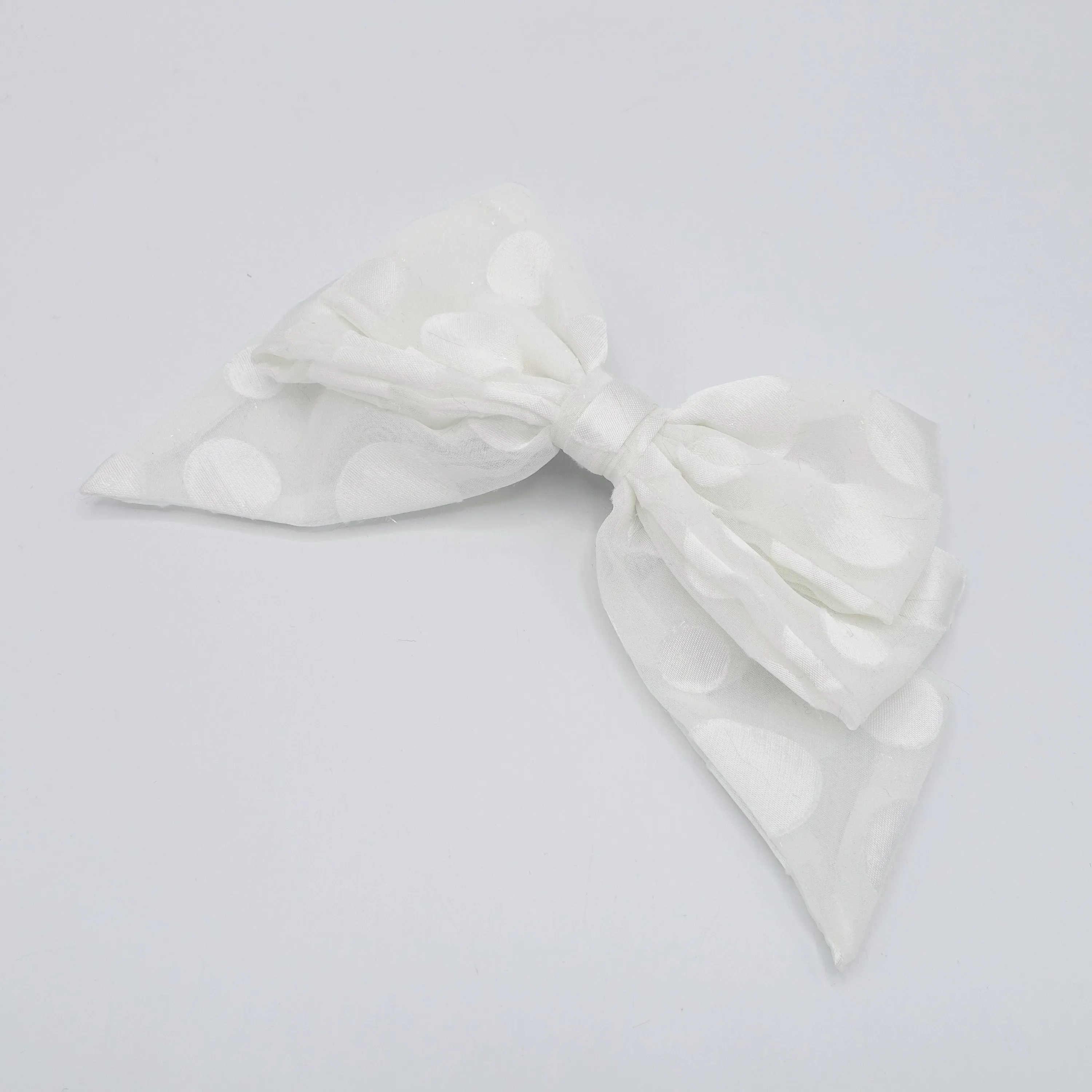 chiffon dot hair bow for women