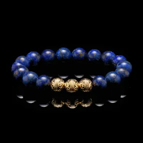 Classic Gold Lapis Lazuli Bracelet