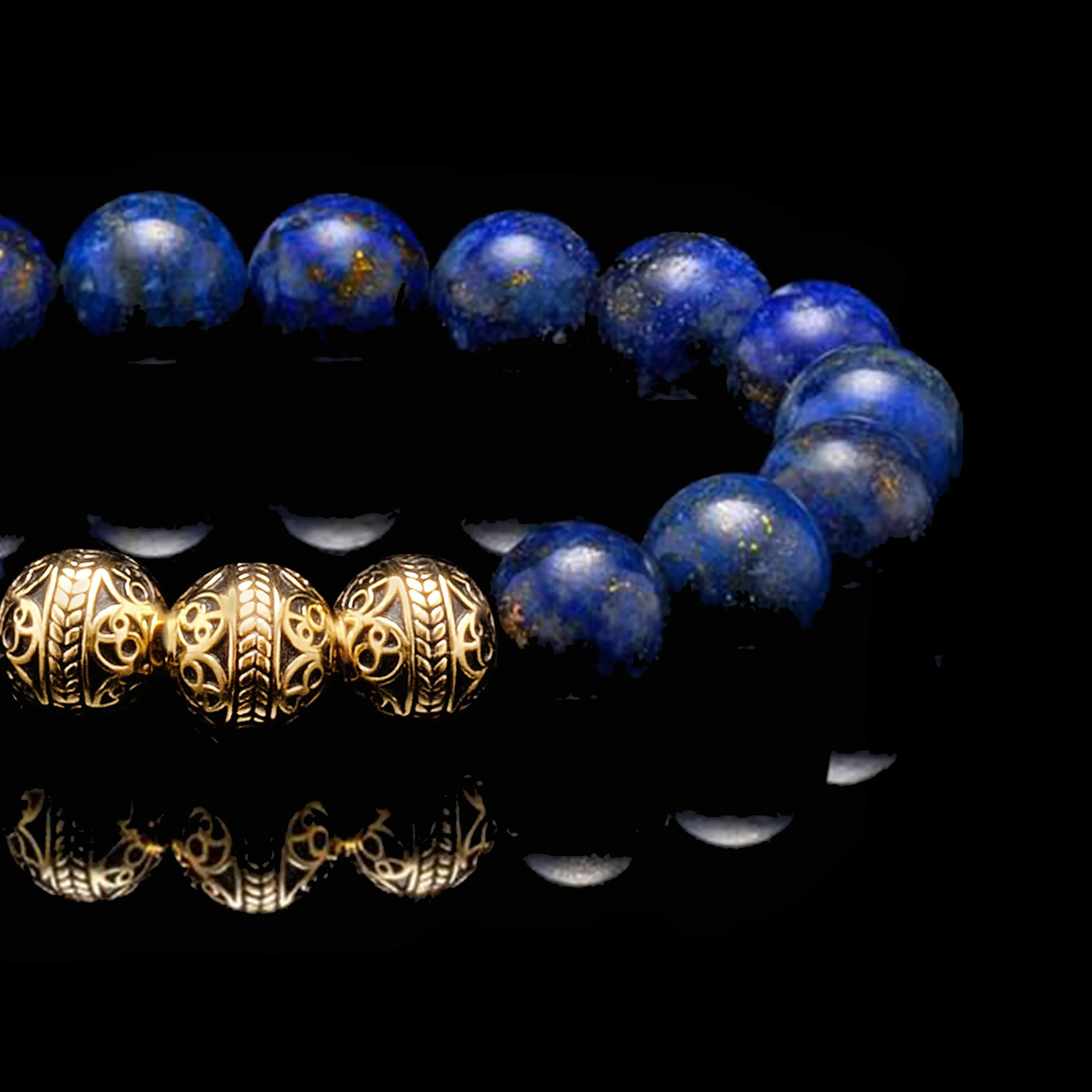 Classic Gold Lapis Lazuli Bracelet