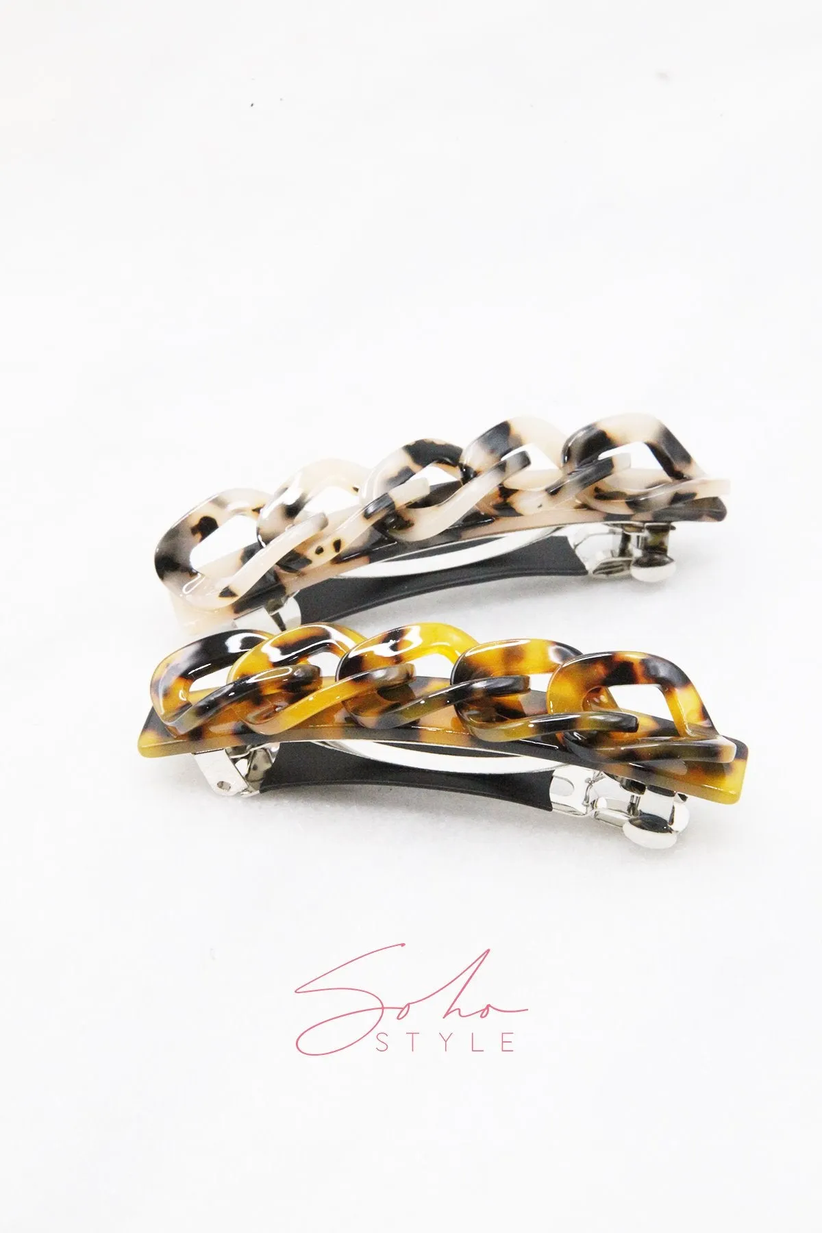 Classic Pretzel Leopard Barrette