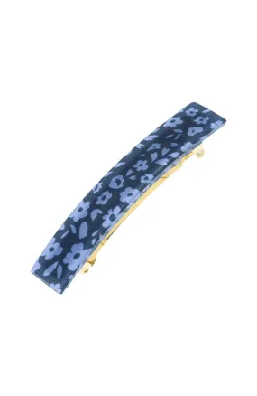 Classic Rectangle Barrette - Midnight Bloom