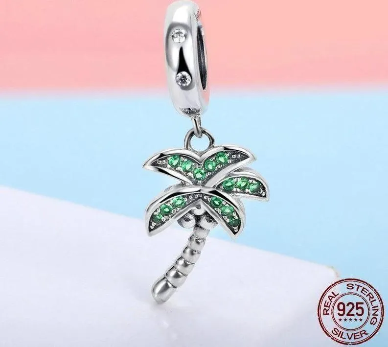 Coconut Tree Pendant Charm Jewelry Without Chain - SCC697