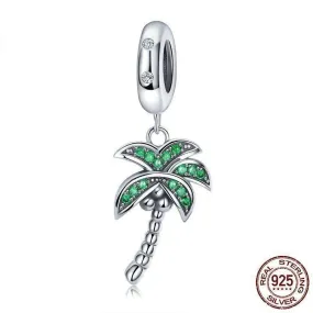 Coconut Tree Pendant Charm Jewelry Without Chain - SCC697