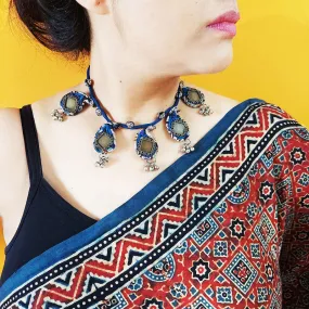 Cotton Ambi Neckpiece | Ajrakh Choker | Multicolour