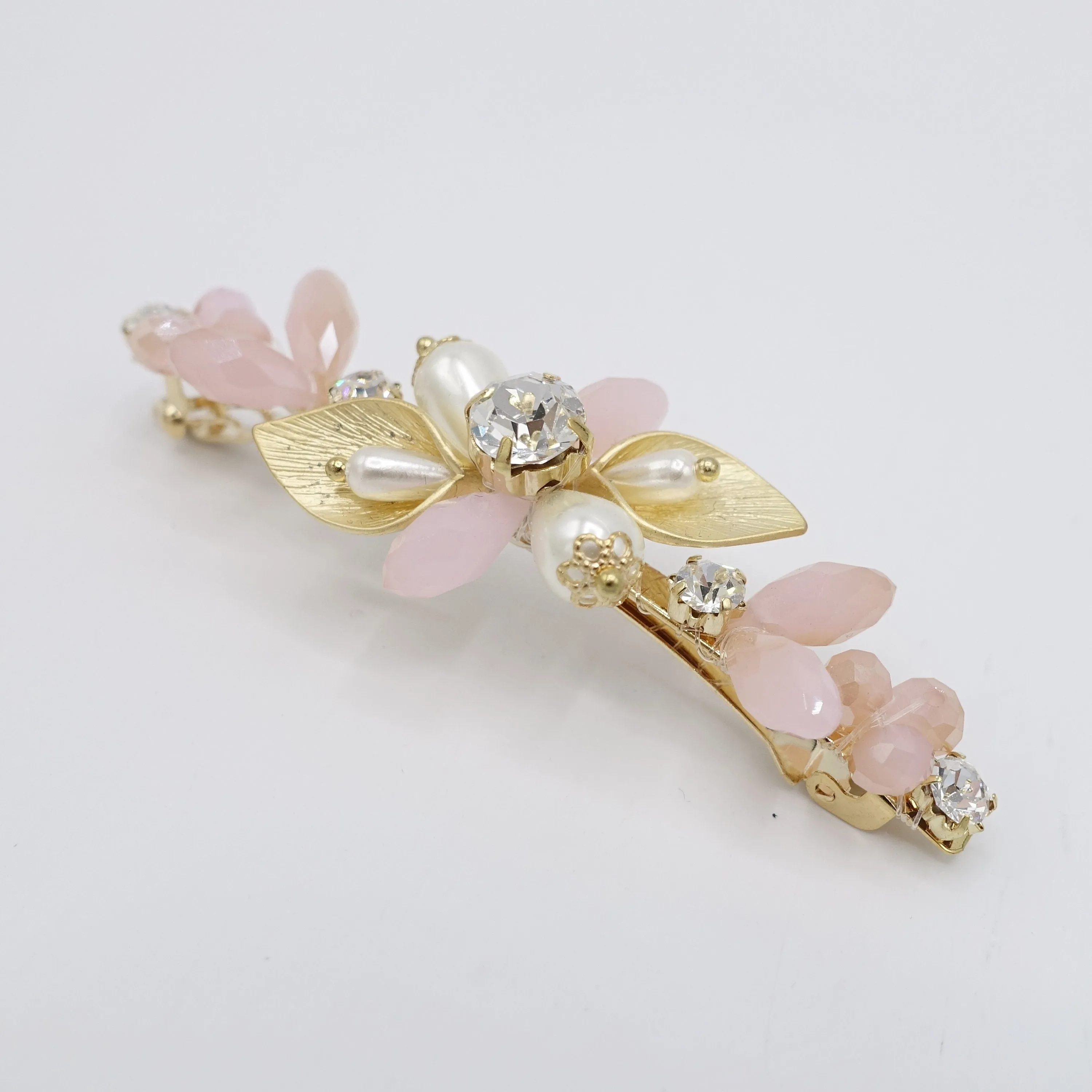 crystal branch jeweled hair barrette