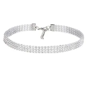 Crystal Clear Jeweled Rhinestone Choker in Four Sizes