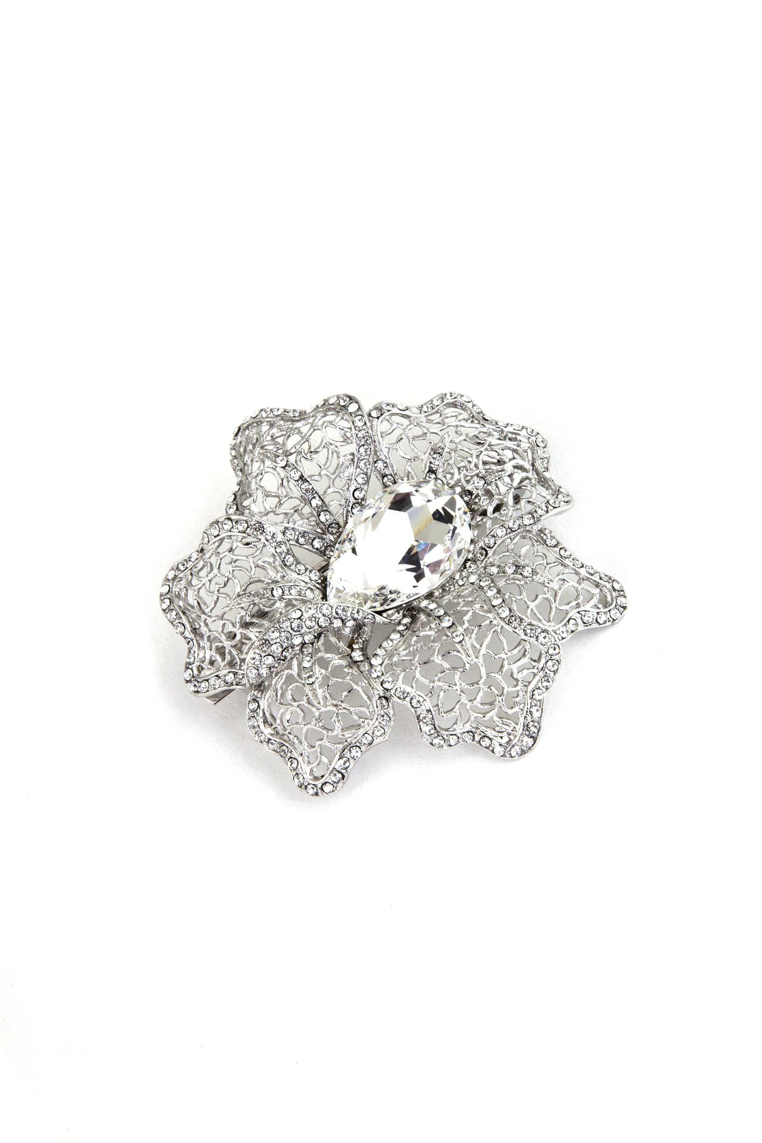 Crystal Mosaic Flower Barrette