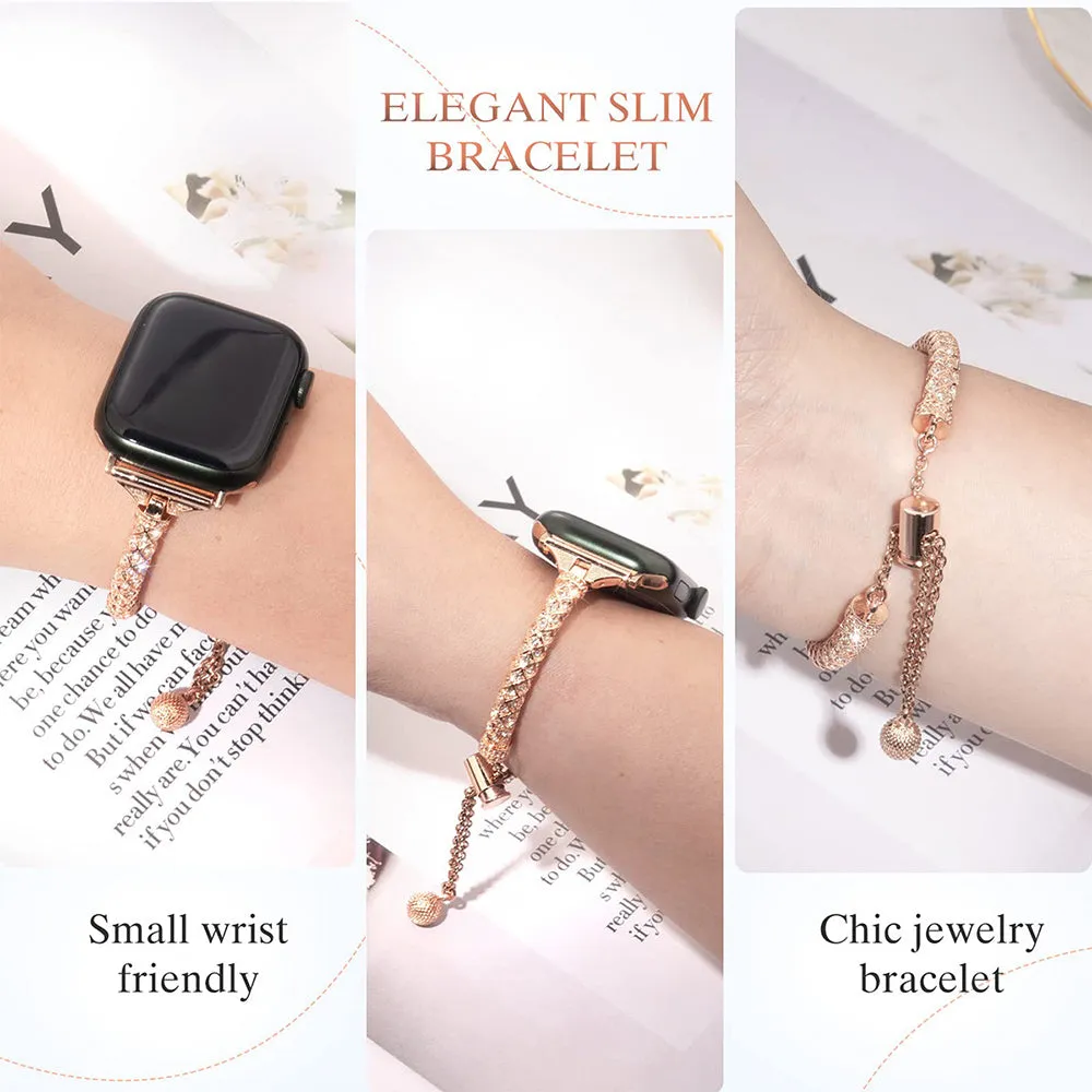 Dainty Diamond Loop Bracelet For Apple Watch Multiple Colors Available