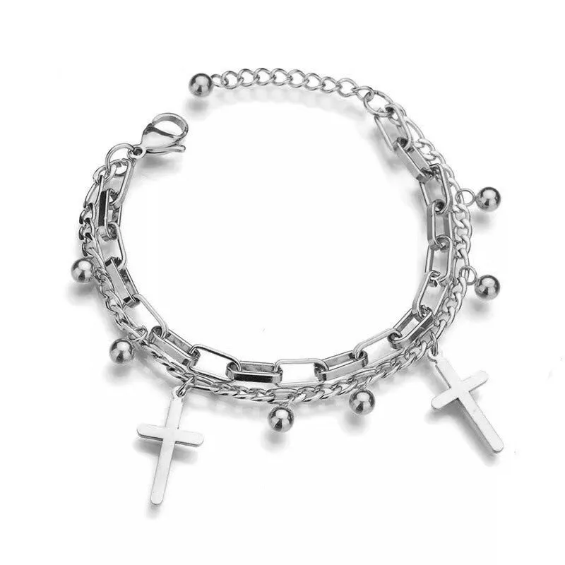 Dark Frosty Wind Diablo Double Jesus Jumping Bracelet