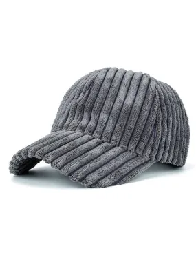 Dark Gray Corduroy Cap