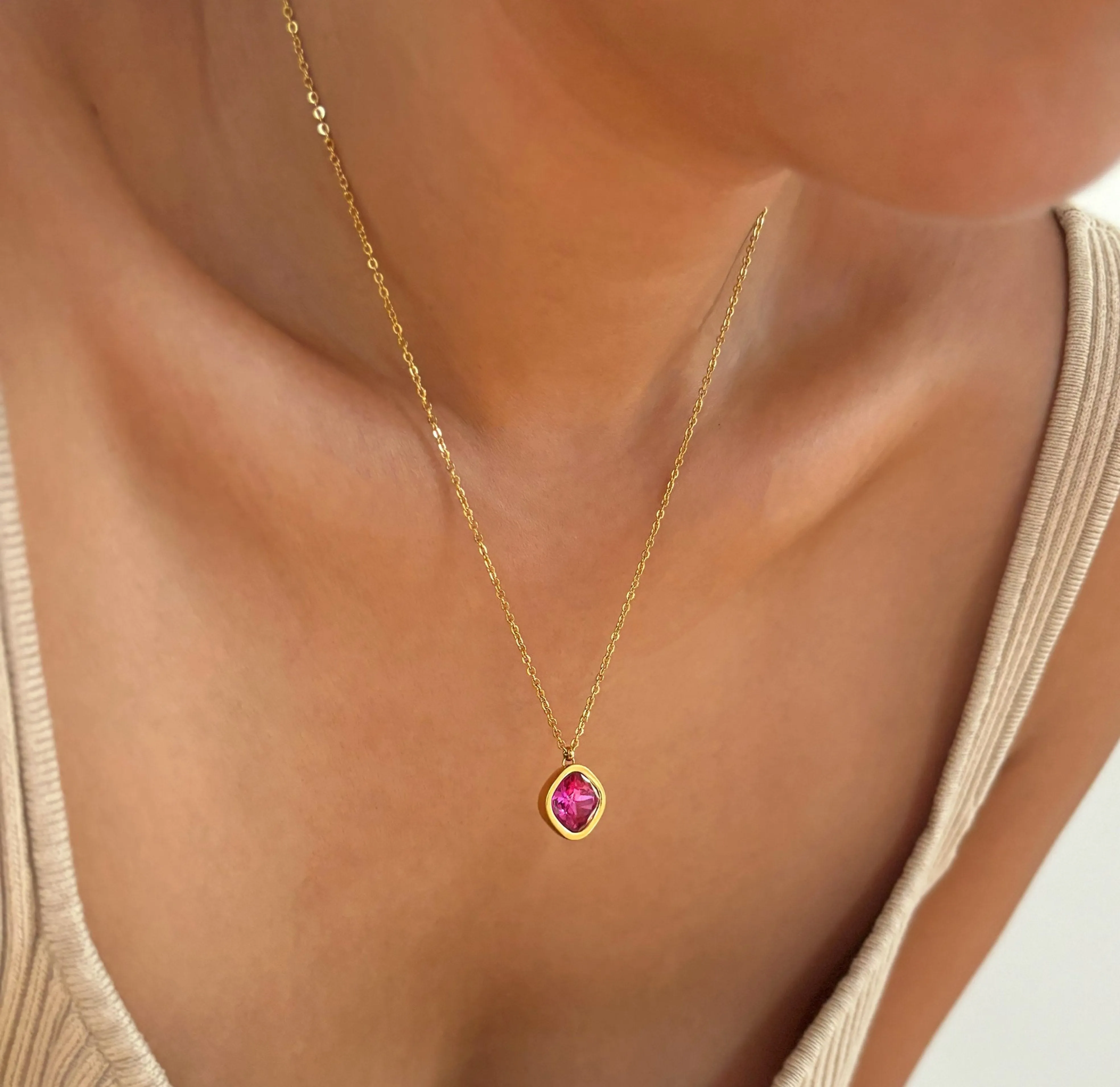 DESIREE RUBY BIRTHSTONE PENDANT - JULY