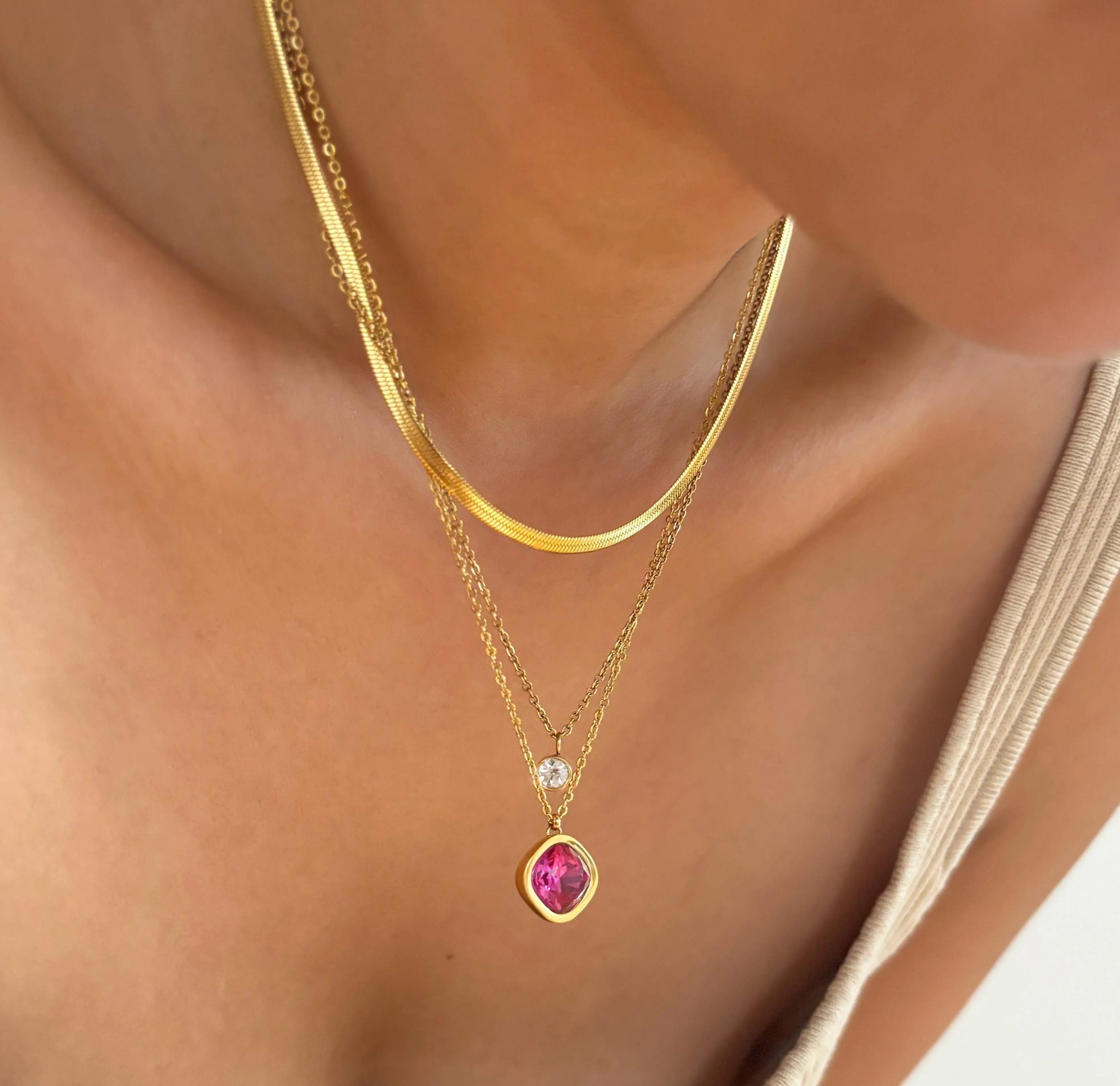 DESIREE RUBY BIRTHSTONE PENDANT - JULY