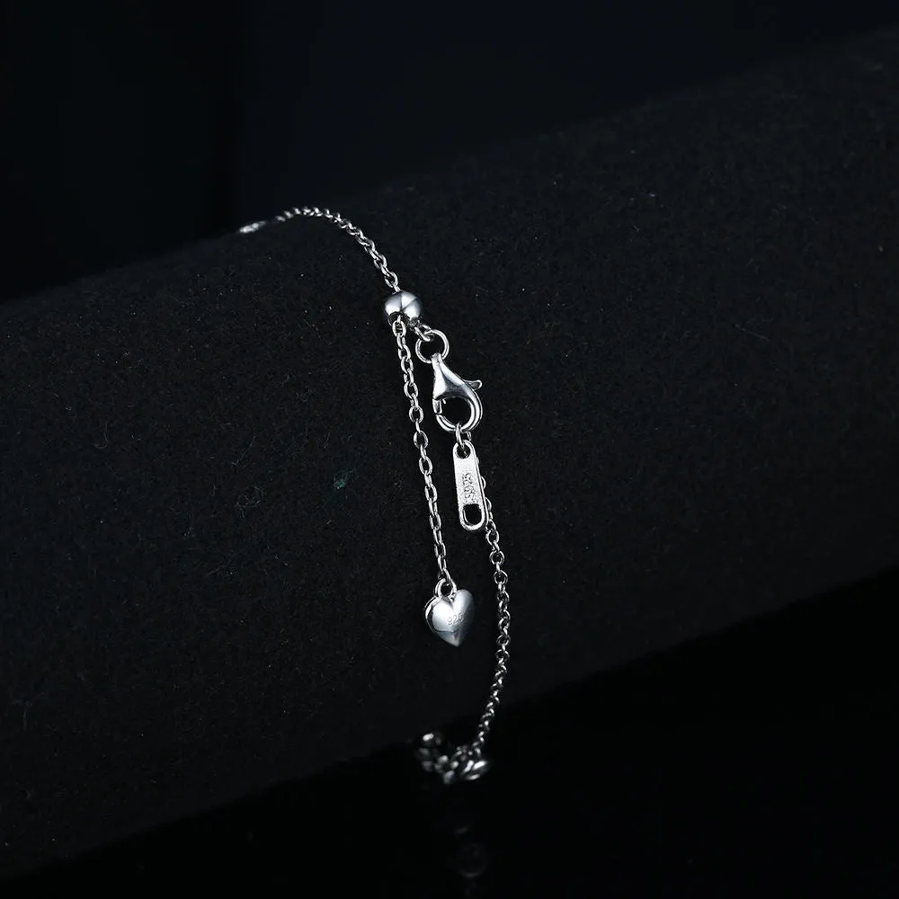 Devil's Eye with Beading Zircon Silver Bracelet for Women