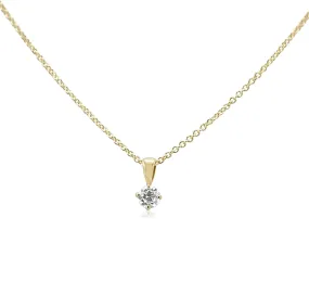 Diamond Pendant 0.26ct on 18ct Yellow Gold Necklace