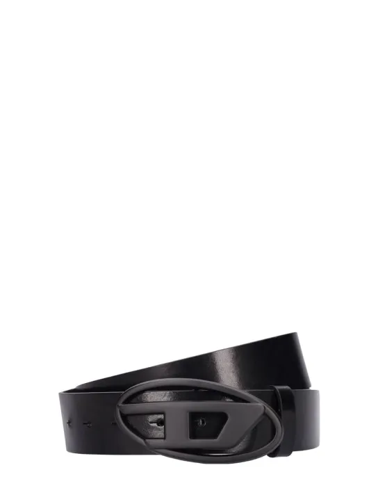 Diesel   3.9cm Oval-D leather belt 