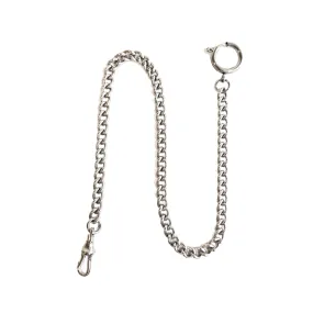 Dueber Chrome Plated Stainless Steel "Sport Chain" Pocket Watch Chain with Spring Ring 548W