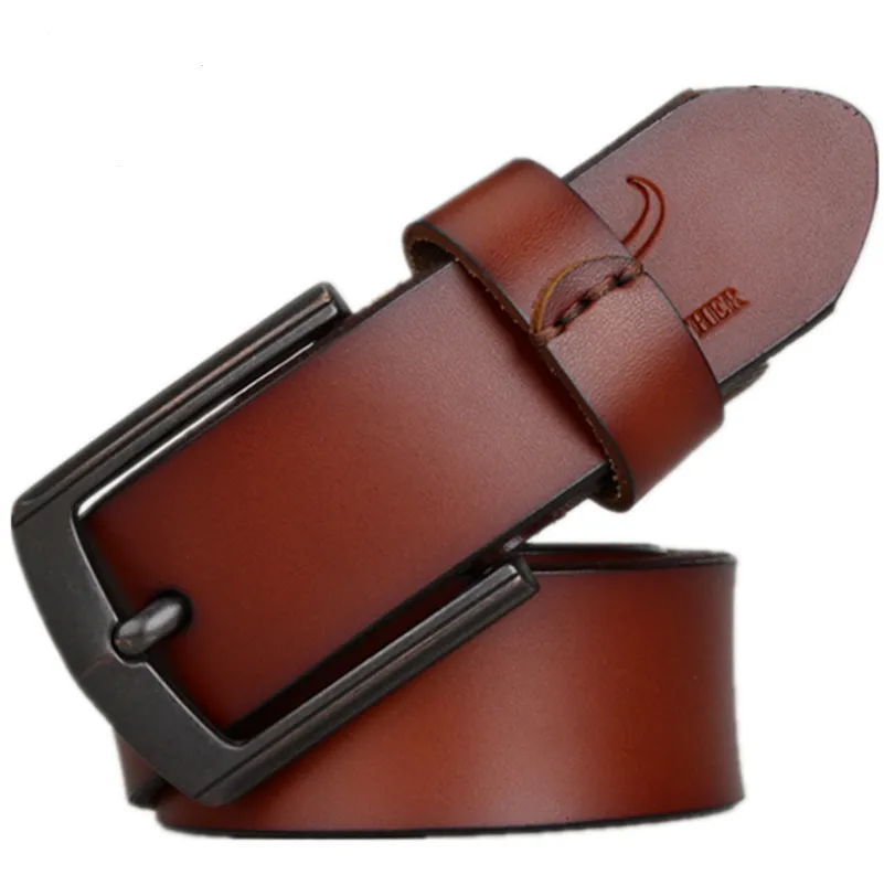 Dynamic buckle leather belt belt