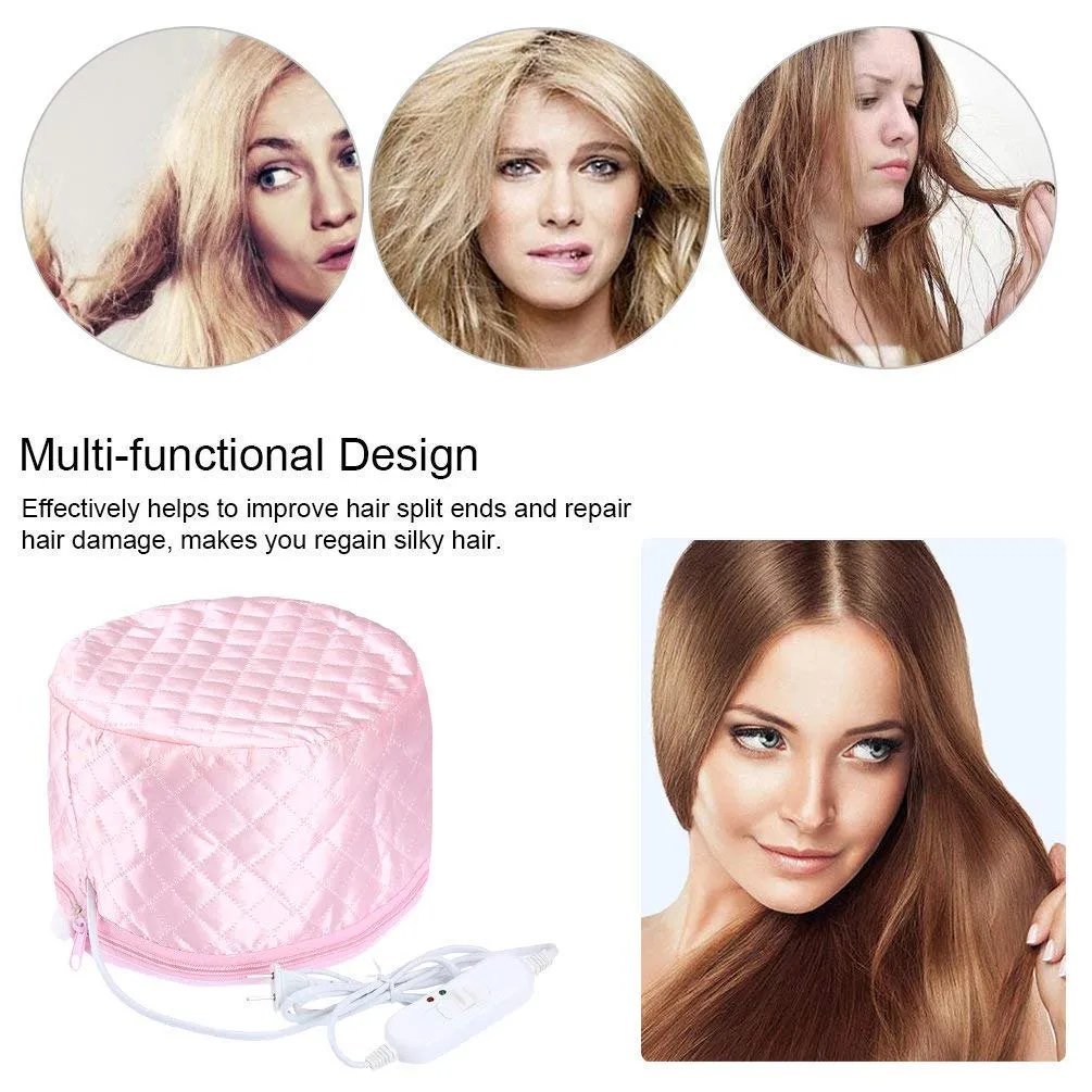 Electric Thermal Head Hair Spa Cap, Hair Care Thermal Treatment with Beauty Steamer Nourishing Heating Cap, Spa Cap Steamer