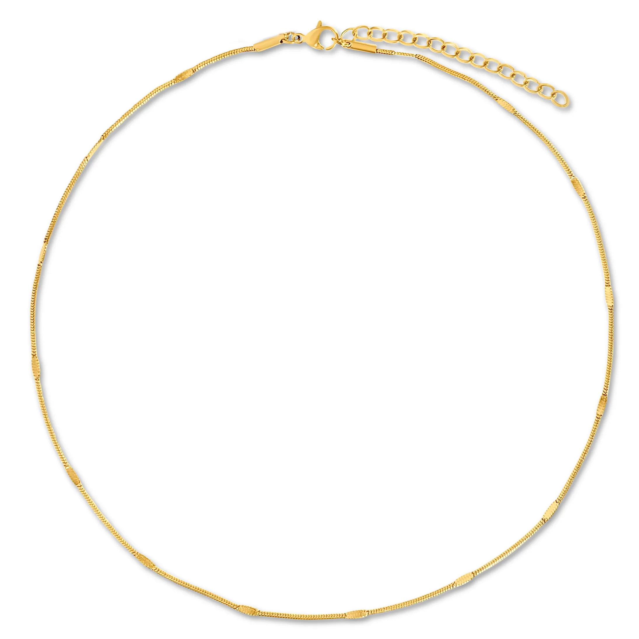 Ellie Vail - Carolina Dainty Round Snake Chain Choker Necklace