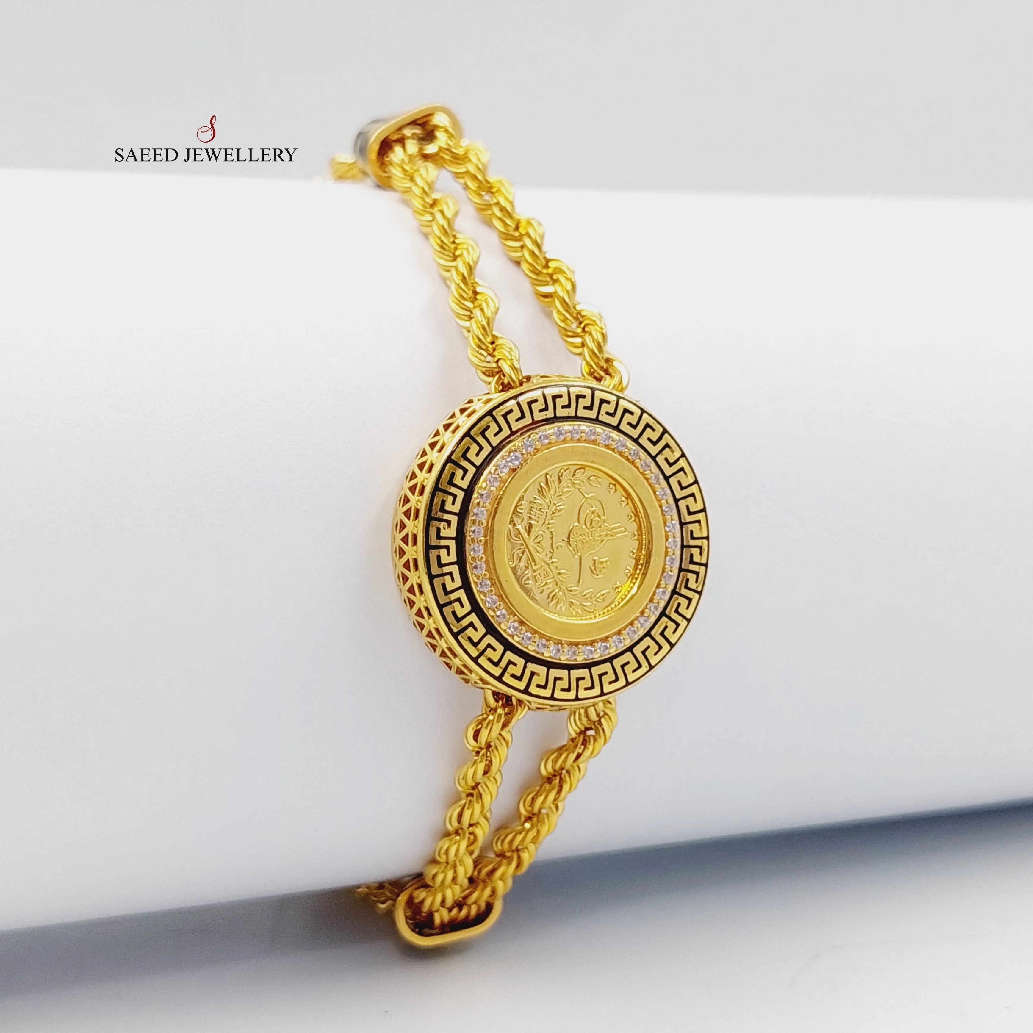 Enameled & Zircon Studded Rashadi Bracelet