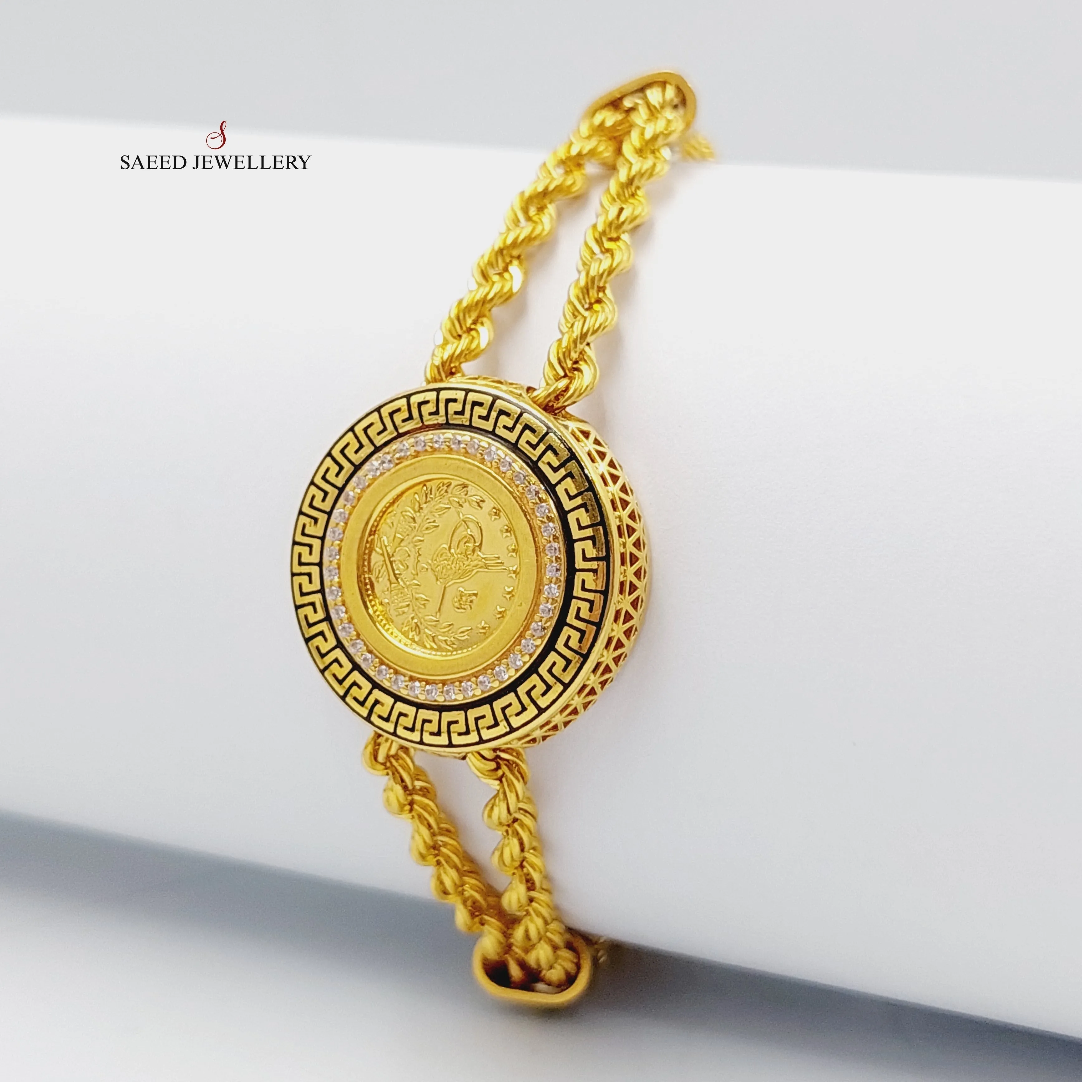 Enameled & Zircon Studded Rashadi Bracelet