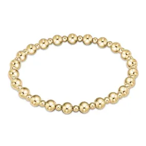 enewton Extends - classic grateful pattern 5mm bead bracelet - gold