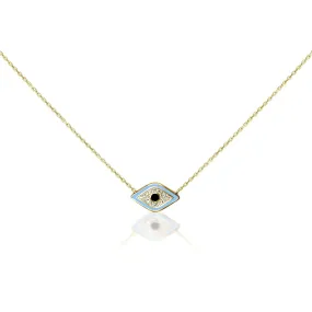 Evil Eye Baby Blue Pendant - Gold Plated