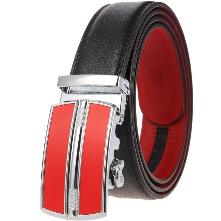 Famous Brand Business Belts Men High Quality Genuine Leather Luxury Waist Strap Blue Male Automatic Buckle Jeans Belts for Men