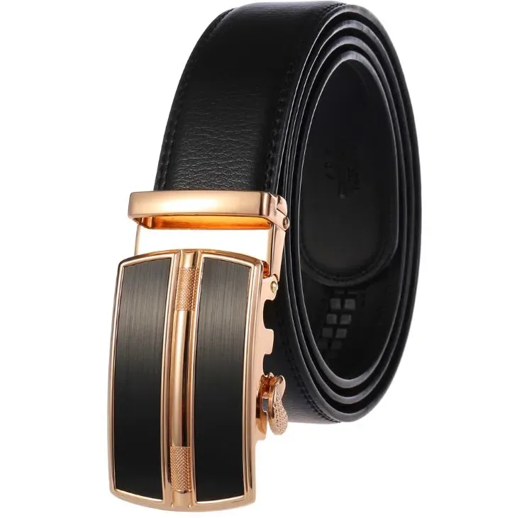 Famous Brand Business Belts Men High Quality Genuine Leather Luxury Waist Strap Blue Male Automatic Buckle Jeans Belts for Men