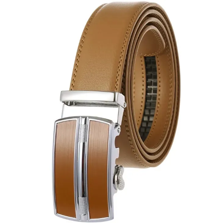 Famous Brand Business Belts Men High Quality Genuine Leather Luxury Waist Strap Blue Male Automatic Buckle Jeans Belts for Men