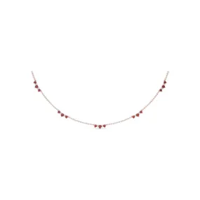 Fana Five Stone Ruby and Diamond Station Necklace