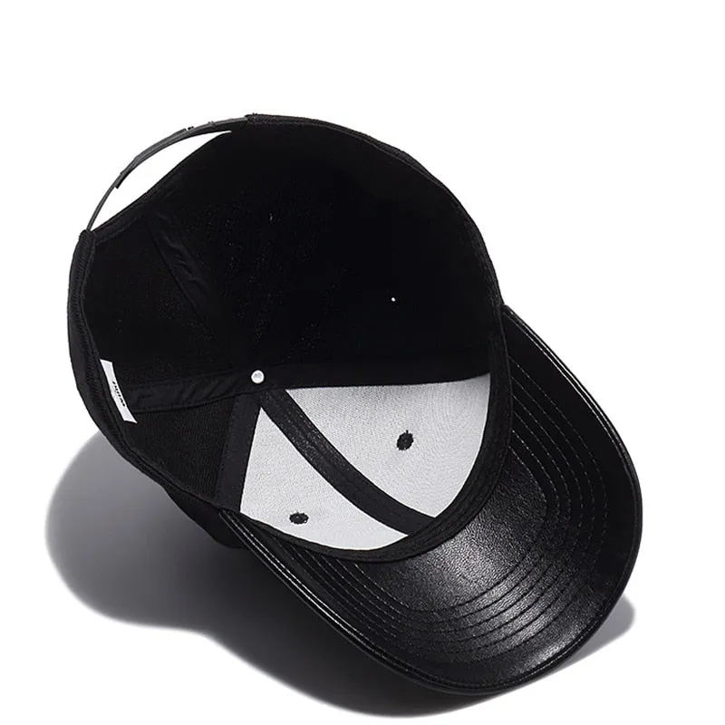 Fashion 3D Embroidery Black Cap Men's Baseball Cap Women Snapback Hat Solid Quality Hip Hop Cap Bone