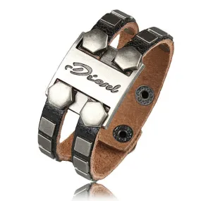 Fashion Men Bracelets Rock Punk Genuine Leather Cool Bracelet