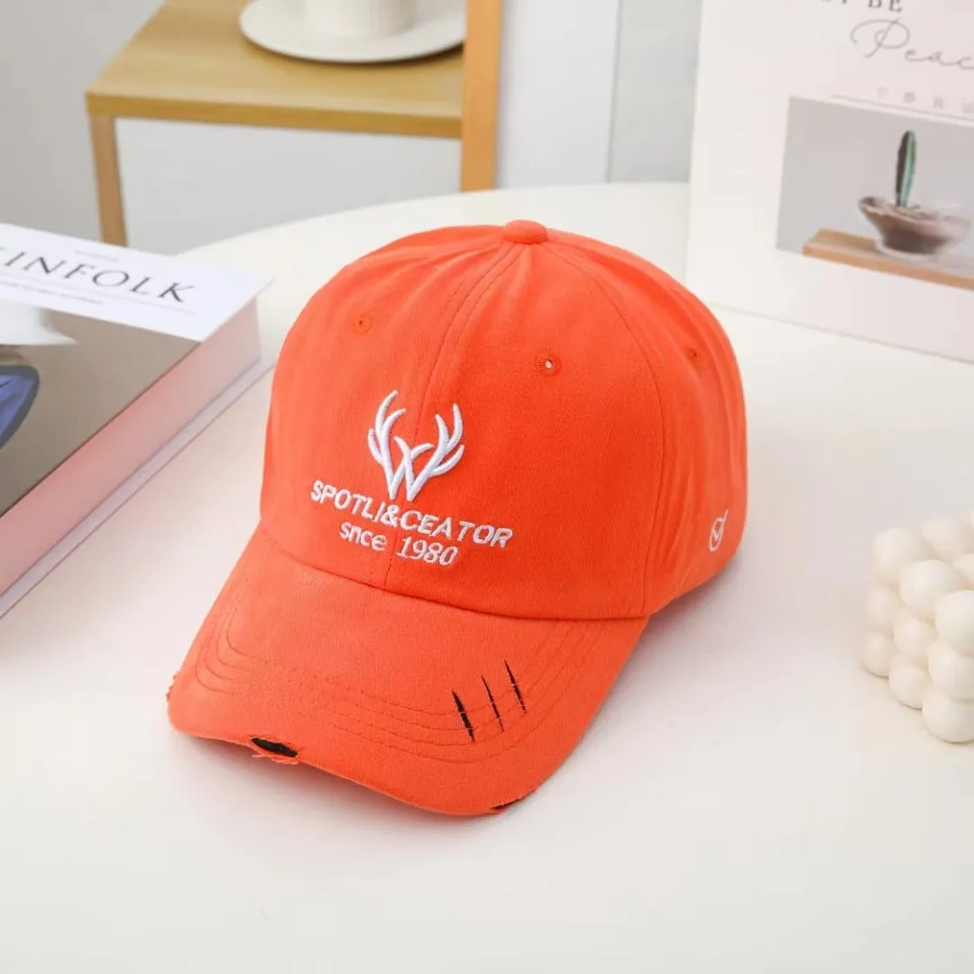 Fashion Women Cap Kpop Style Antlers Embroidery Bright Baseball Cap For Women High Quality Female Streetwear Sports Hat