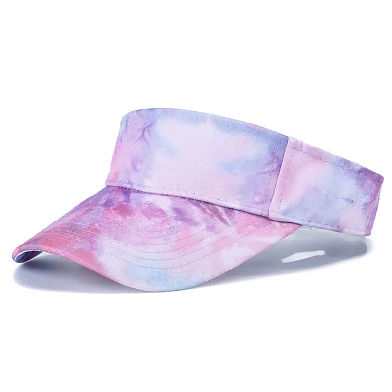 Fashion Women Tie Dye Cap Multicolor Irregular Print Baseball Cap Female Outdoor Streetwear Summer Caps Hats