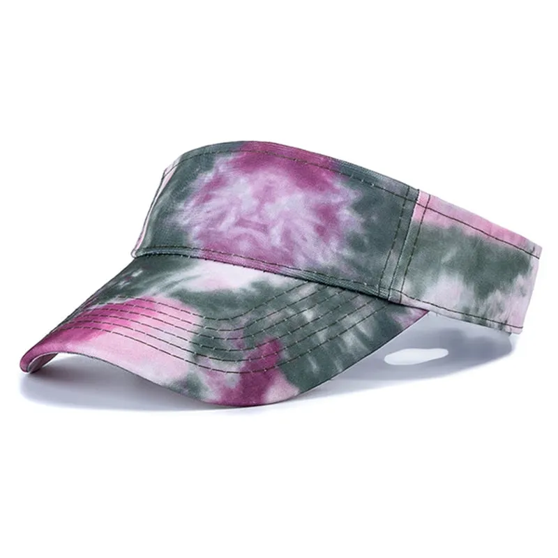 Fashion Women Tie Dye Cap Multicolor Irregular Print Baseball Cap Female Outdoor Streetwear Summer Caps Hats