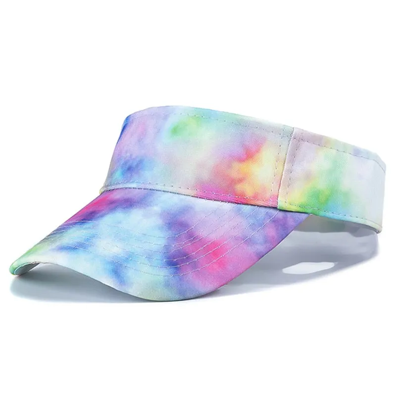 Fashion Women Tie Dye Cap Multicolor Irregular Print Baseball Cap Female Outdoor Streetwear Summer Caps Hats