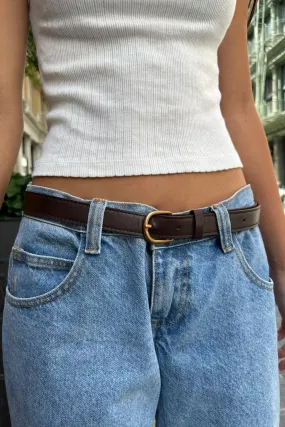 Faux Leather Buckle Belt