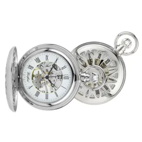 Filagree Skeleton Chrome Pocket Watch CHR1052