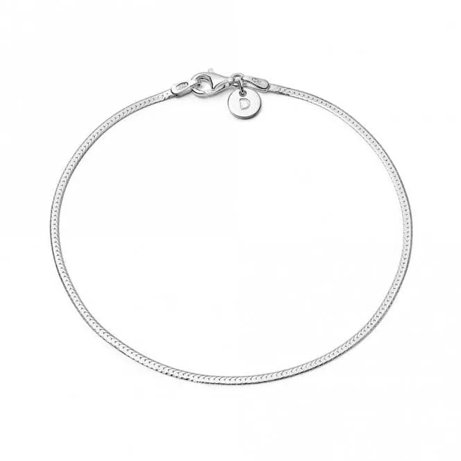 Fine Snake Chain Sterling Silver Bracelet SBR06_SLV