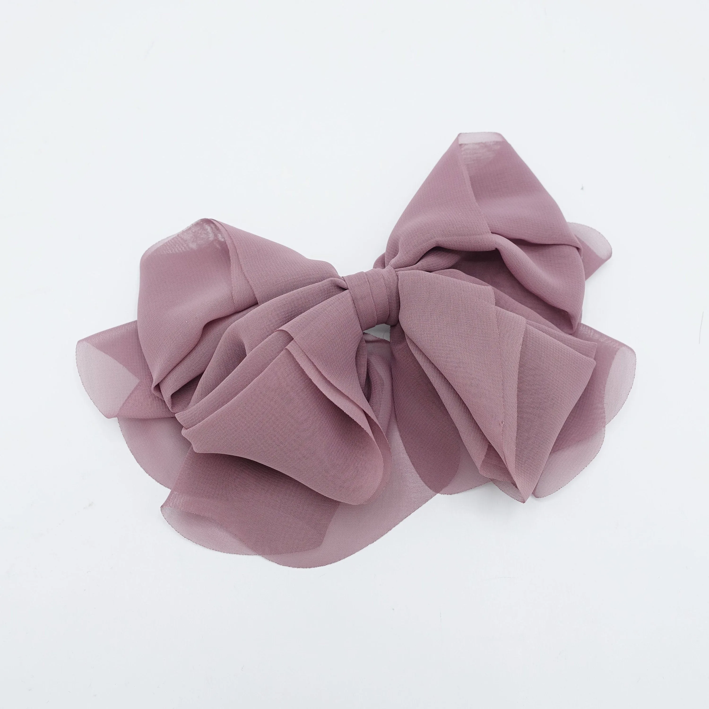 floppy hair bow chiffon multi layered bow women hair accessory