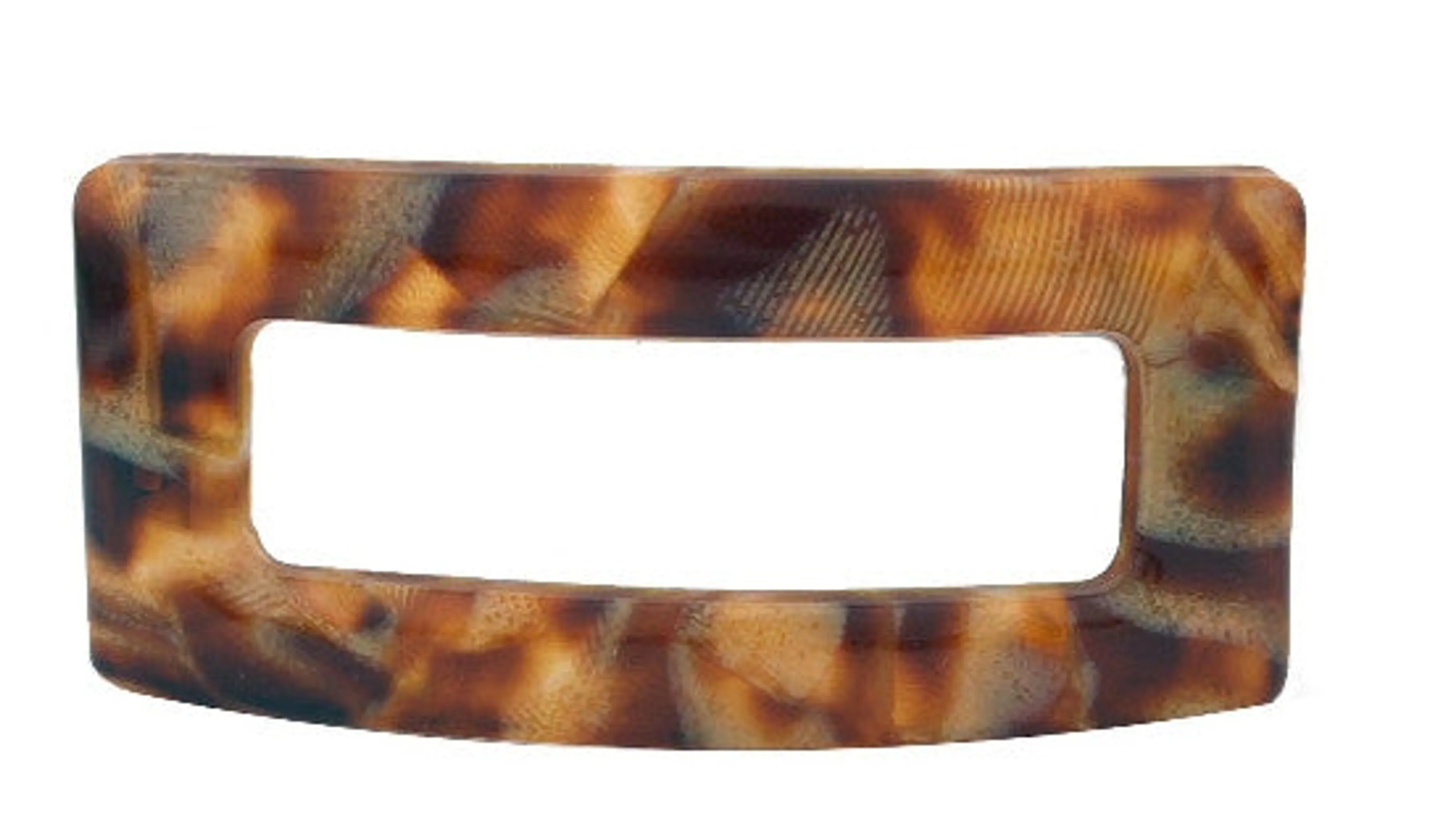 French Marble Rectangle Open Barrette